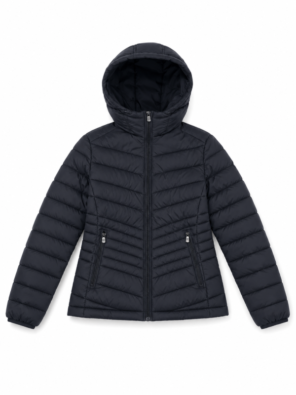 Campera con piel corte entallado