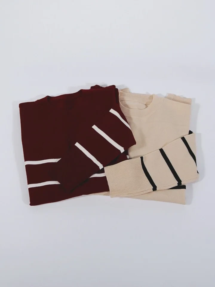 Sweater Rayado Abierto Lateral SW66