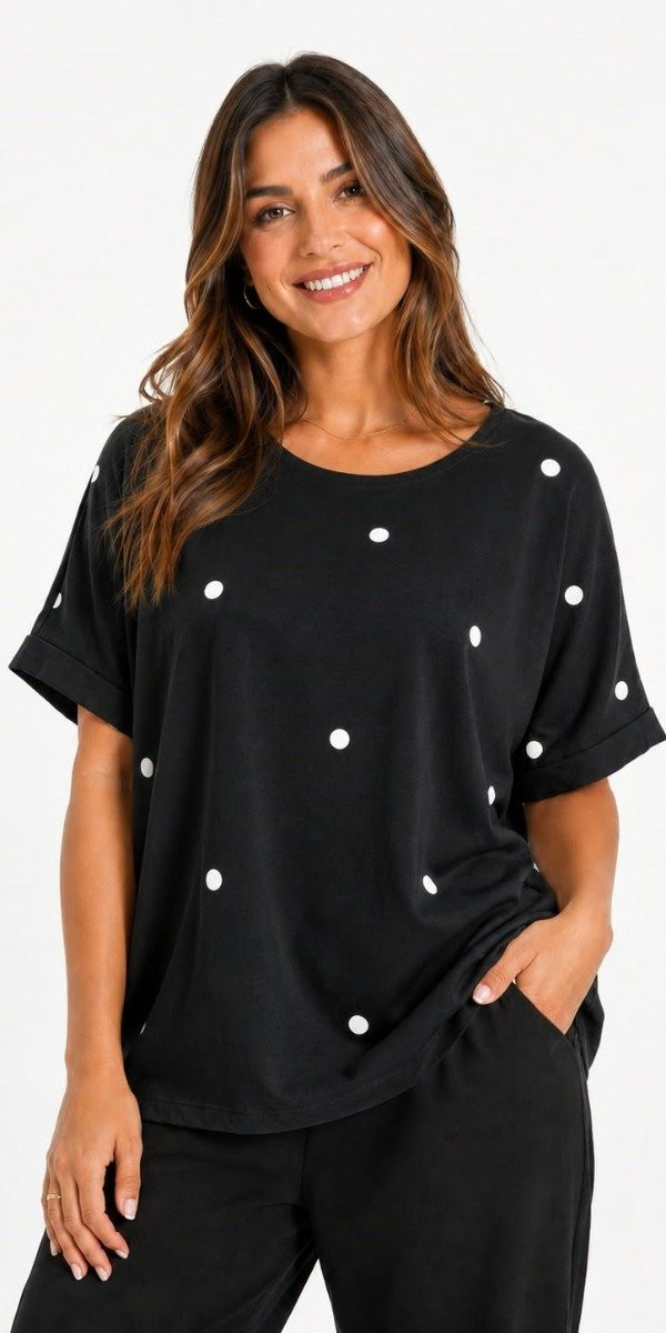 Remera Tita Estampa "lunares"