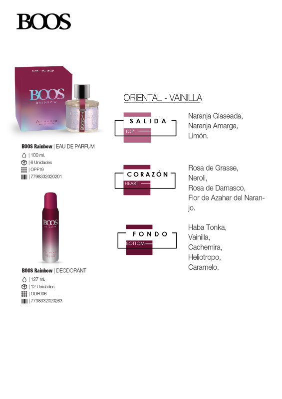 Perfume Boos Rainbow 100ml